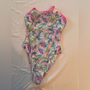 Colorful Leaf Pattern Swimsuit